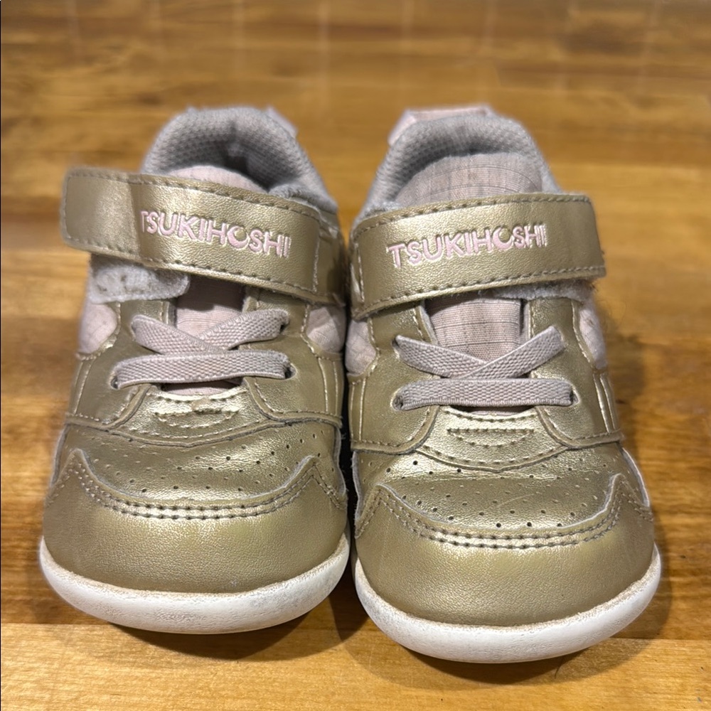 Tsukihoshi Metallic Gold Baby Shoes